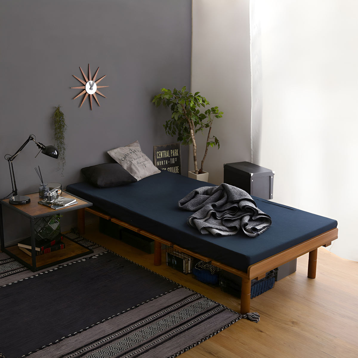 すのこベッド Lauta シングル メラミン化粧板 簡単組立 高さ調節可能 （ ベッド ベット フレーム ロータイプ ハイタイプ フロアベッド ） | ホームテイスト | 16