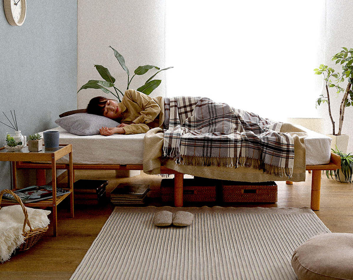 すのこベッド Lauta シングル メラミン化粧板 簡単組立 高さ調節可能 （ ベッド ベット フレーム ロータイプ ハイタイプ フロアベッド ） | ホームテイスト | 19