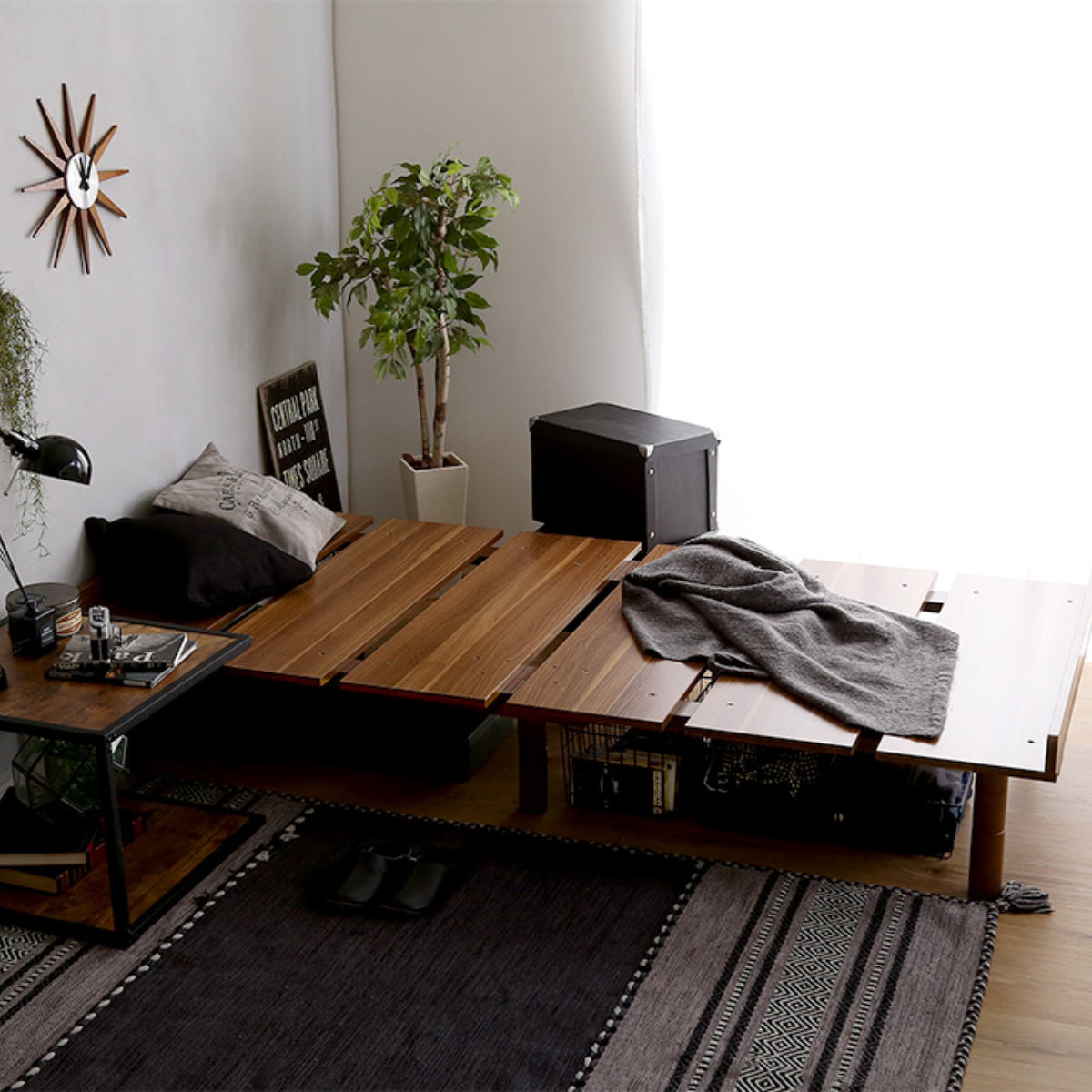 すのこベッド Lauta シングル メラミン化粧板 簡単組立 高さ調節可能 （ ベッド ベット フレーム ロータイプ ハイタイプ フロアベッド ） | ホームテイスト | 06