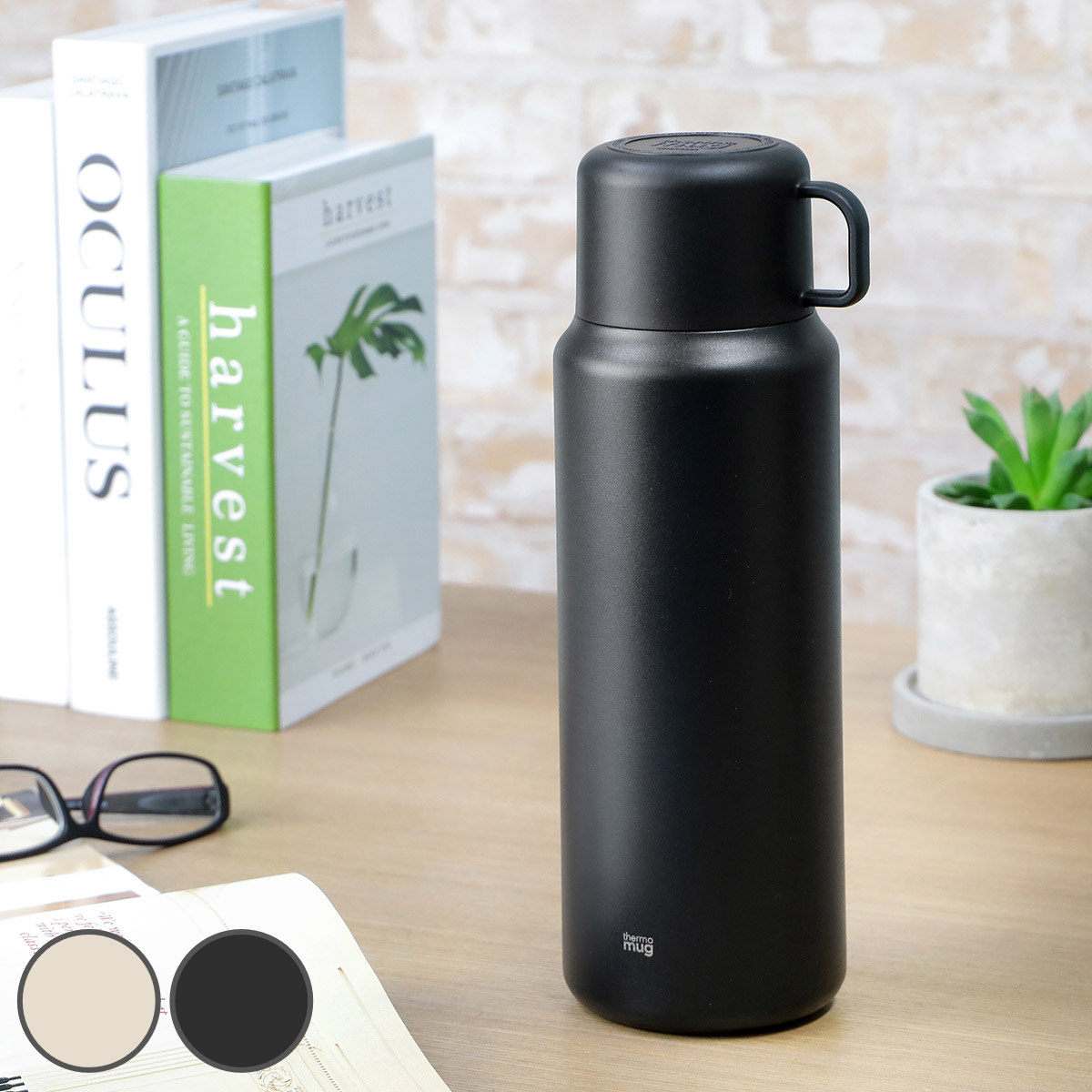 thermo mug（サーモマグ） 水筒 1L TRIP BOTTLE L コップ付き 保温