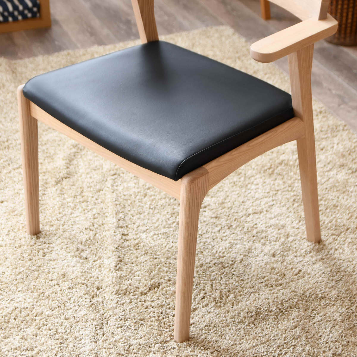 ダイニングチェア 同色2脚セット 座面高44cm シャトー （ PVC レザー調