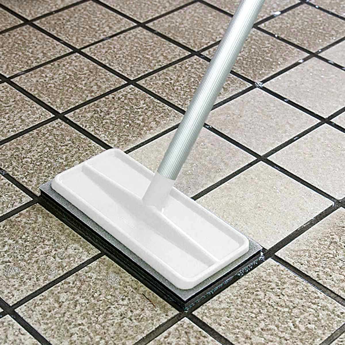 外壁・玄関ブラシ 玄関タイルブラシスポンジF AZ294 （ 柄付きブラシ 玄関 タイル 掃除 柄付 伸縮 洗剤不要 床磨き アズマ工業 ）