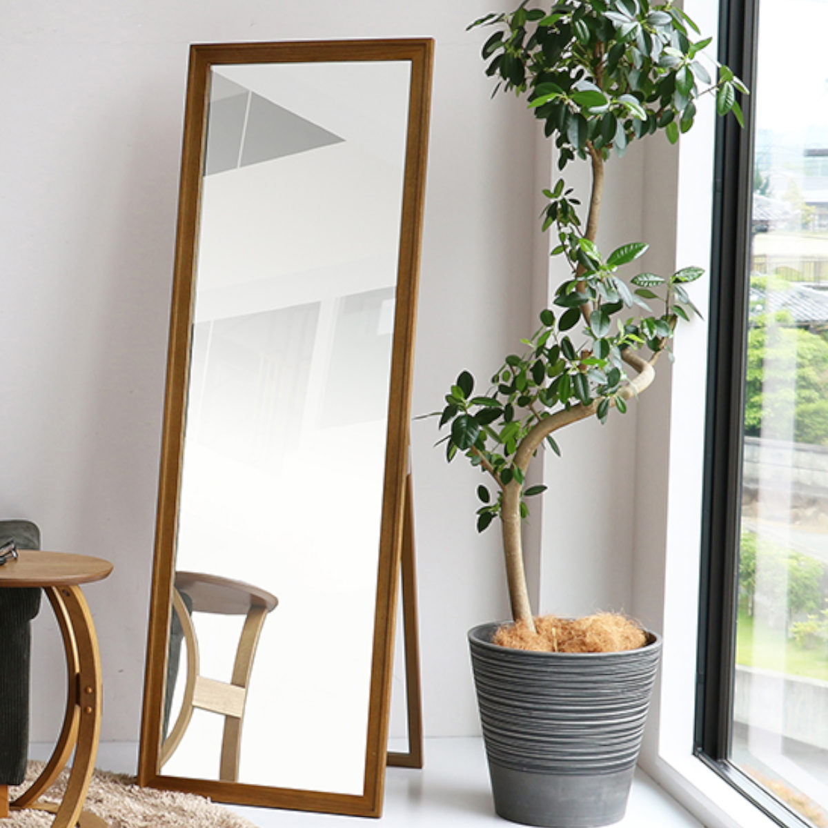 ICHIBA（市場） スタンドミラー 全身 55×165cm Rasic （ ミラー 鏡