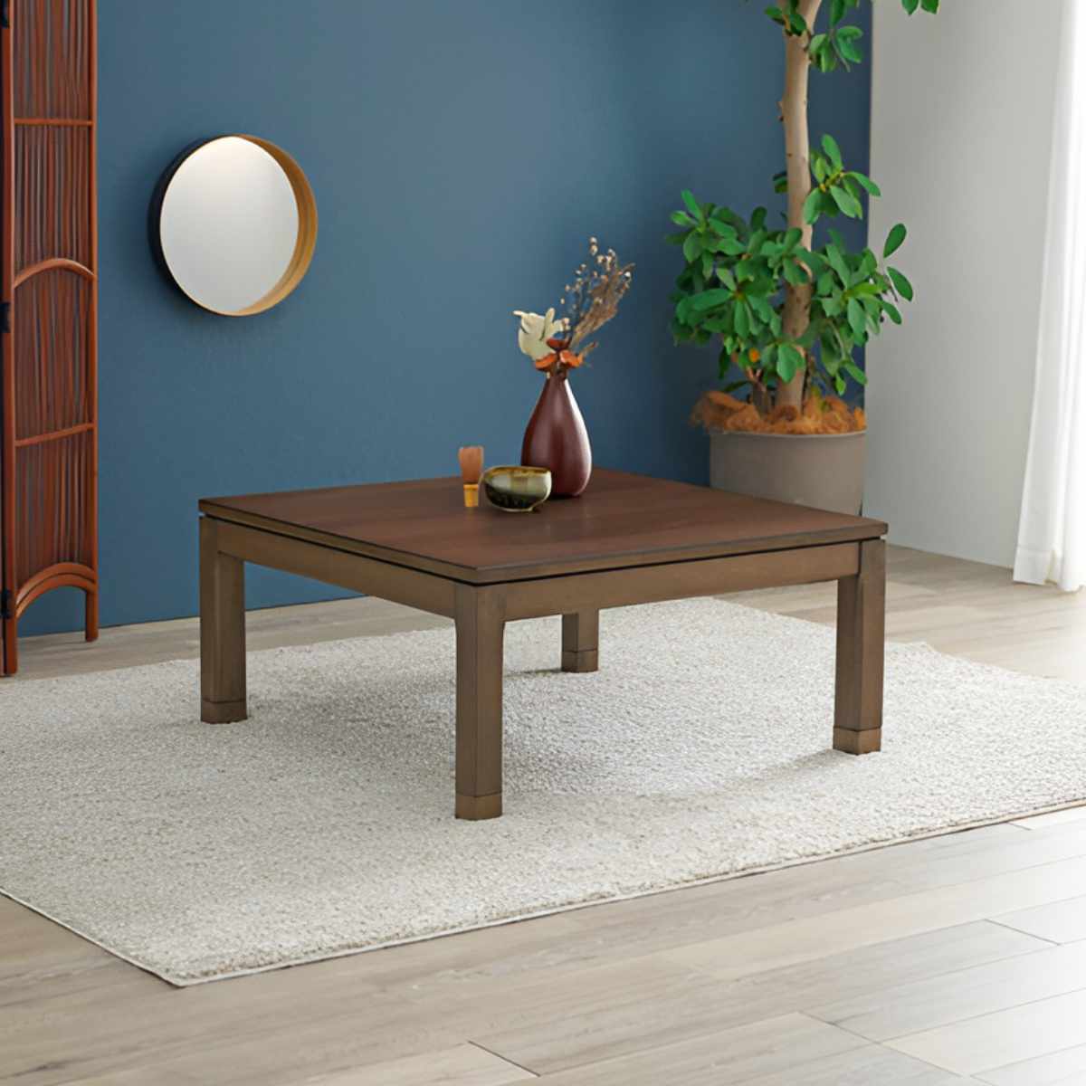 こたつ テーブル おしゃれ 高さ調節 ロータイプ コード収納 正方形 幅