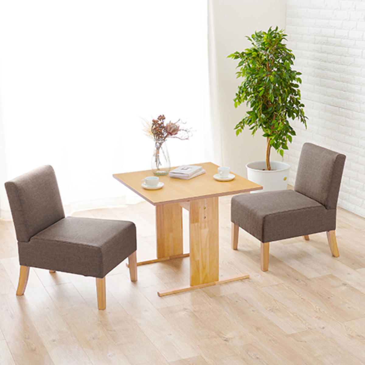 HAGiHARA（萩原） ダイニングテーブル 幅75cm ロータイプ （ 高さ65cm