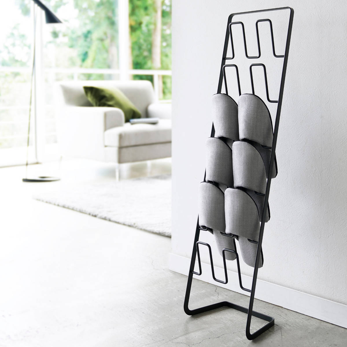 山崎実業 フレーム スリッパラック 6足用 スリム （ 4903208047029