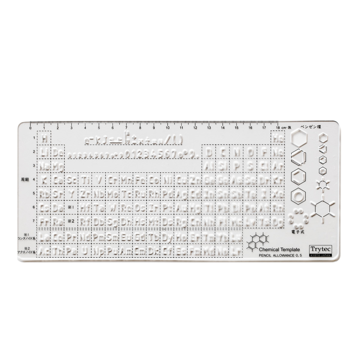 Trytec ケミカルテンプレート TREVIEWER 日本製 （ 元素記号