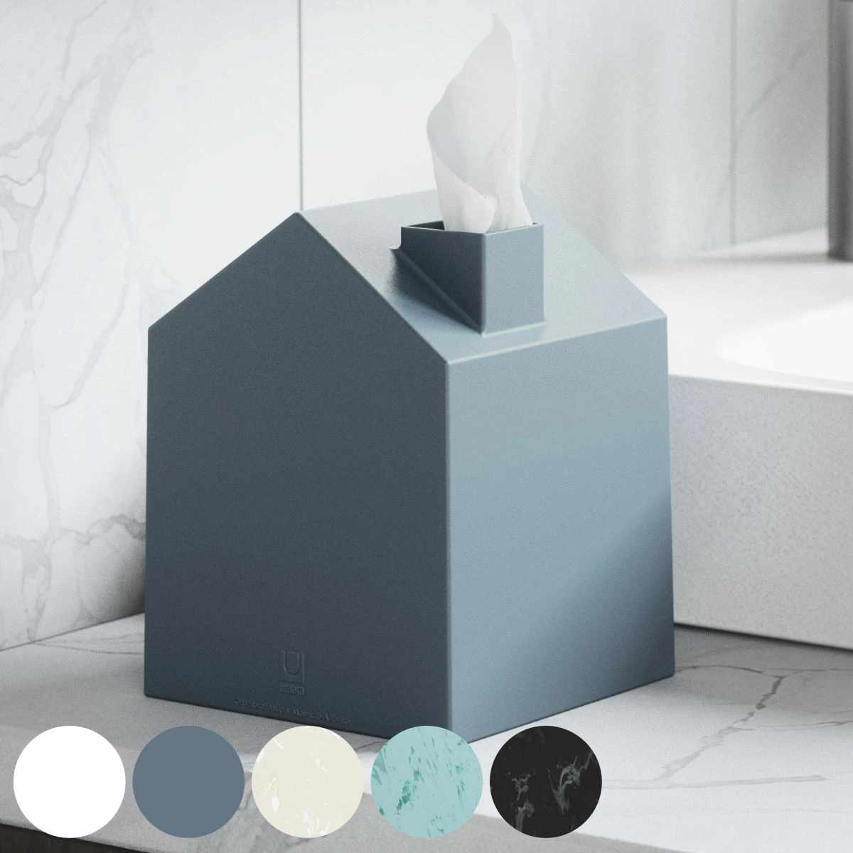 umbra ティッシュケース カーサ 家 （ アンブラ 北欧 ハーフ ロールペーパー トイレットペーパー 節約 収納 韓国インテリア ギフト リビング ）