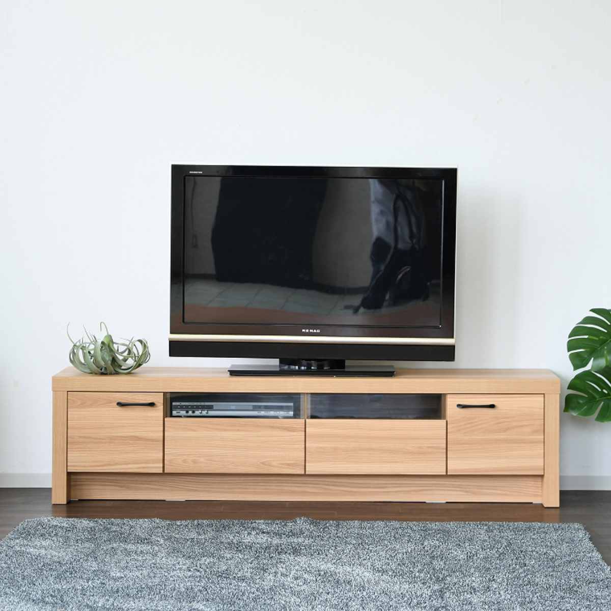 テレビ台 約幅180cm ローボード オーク柄 ナチュラルデザイン （ TV台