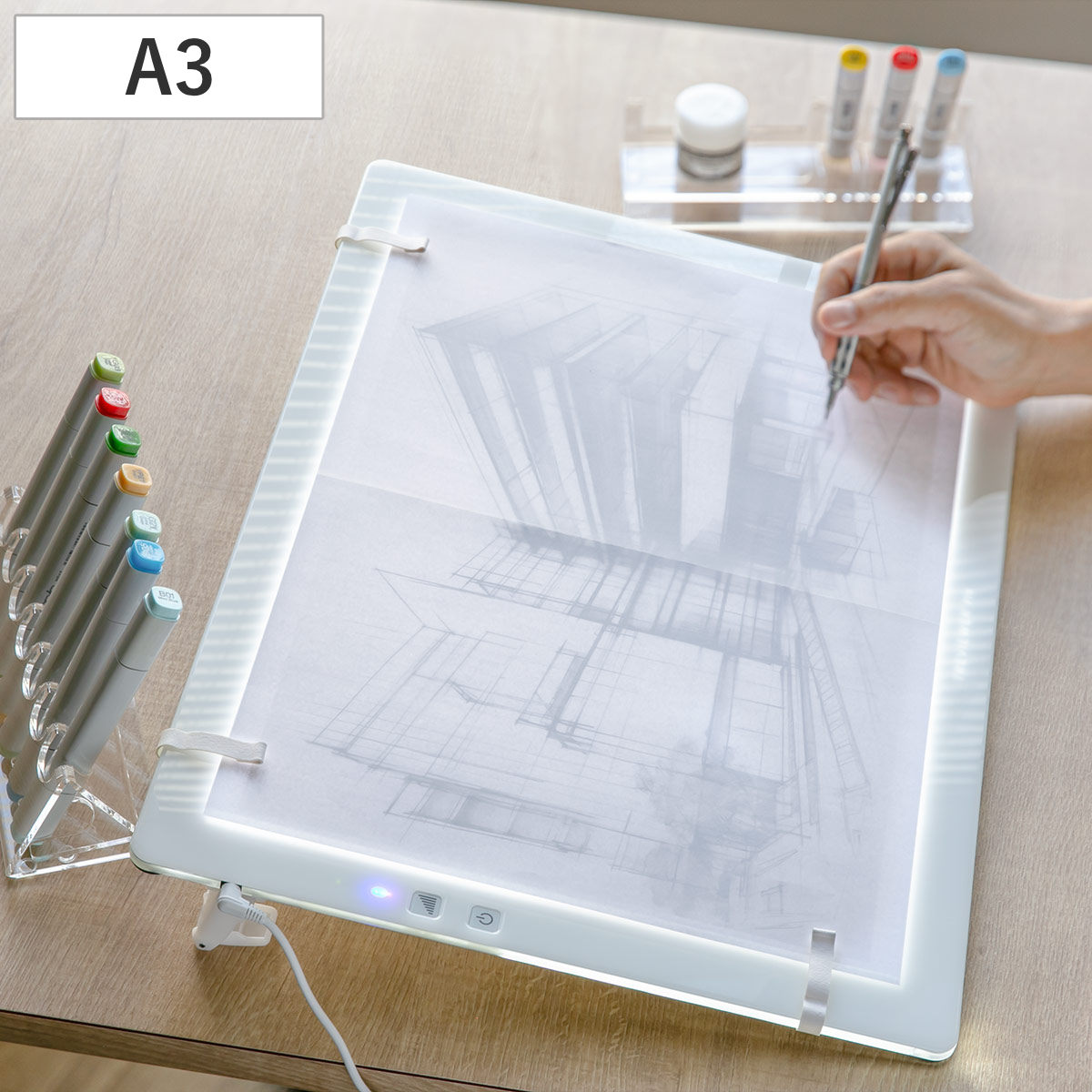 �g���[�X�� A3 ���^LED �g���r���A�[Pro �s���A�z���C�g �i TREVIEWER ���{�� 7�i�K���� 3�N�ۏ� �y�� �c�u�� 3�i�K�X�� ���C�g�{�[�h �A�N���� �g���[�X �� �j