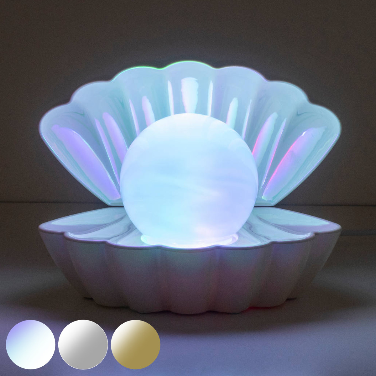テーブルライト シェルランプ クラウド USB電源 ACアダプター付き 間接照明 （ シェルライト 貝殻 USB ライト マーメイドライト インテリアライト 卓上 照明 ）