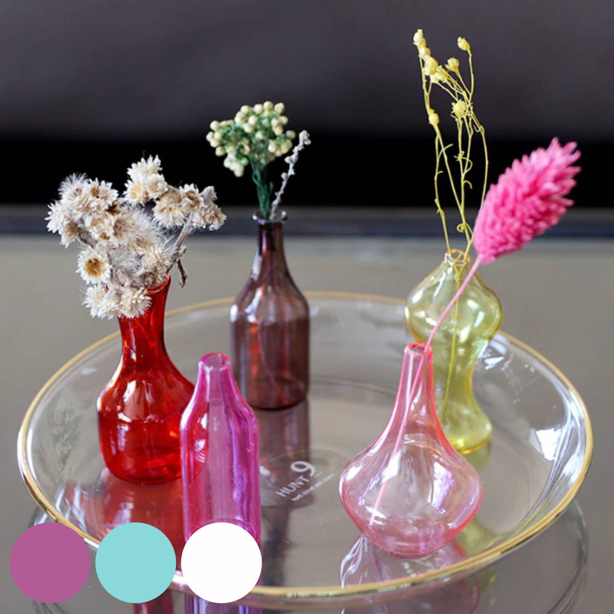 magnet 花瓶 マルメゾン ボトル フェー 5個入り 一輪挿し ガラス