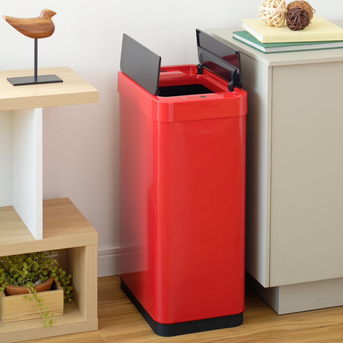 EKO ゴミ箱 45L ファントムX センサービン ステンレス （ イ−ケーオー ごみ箱 45リットル 45 センサー 自動開閉 両開き 電池式 キッチン 一年保証付き ）_9