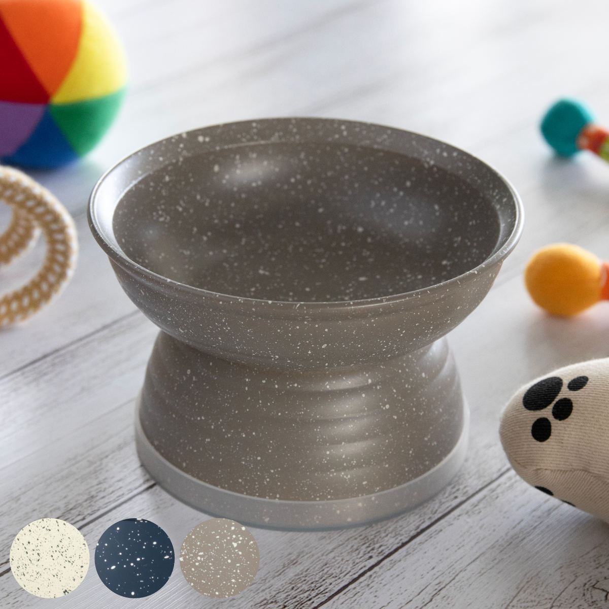 フードボウル MiyaWan 脚付き 175 grano 高さがある 犬 猫 日本製 （ ペットボウル ペット用 餌皿 エサ皿 高い 安心 安全 電子レンジOK 食洗機OK ）