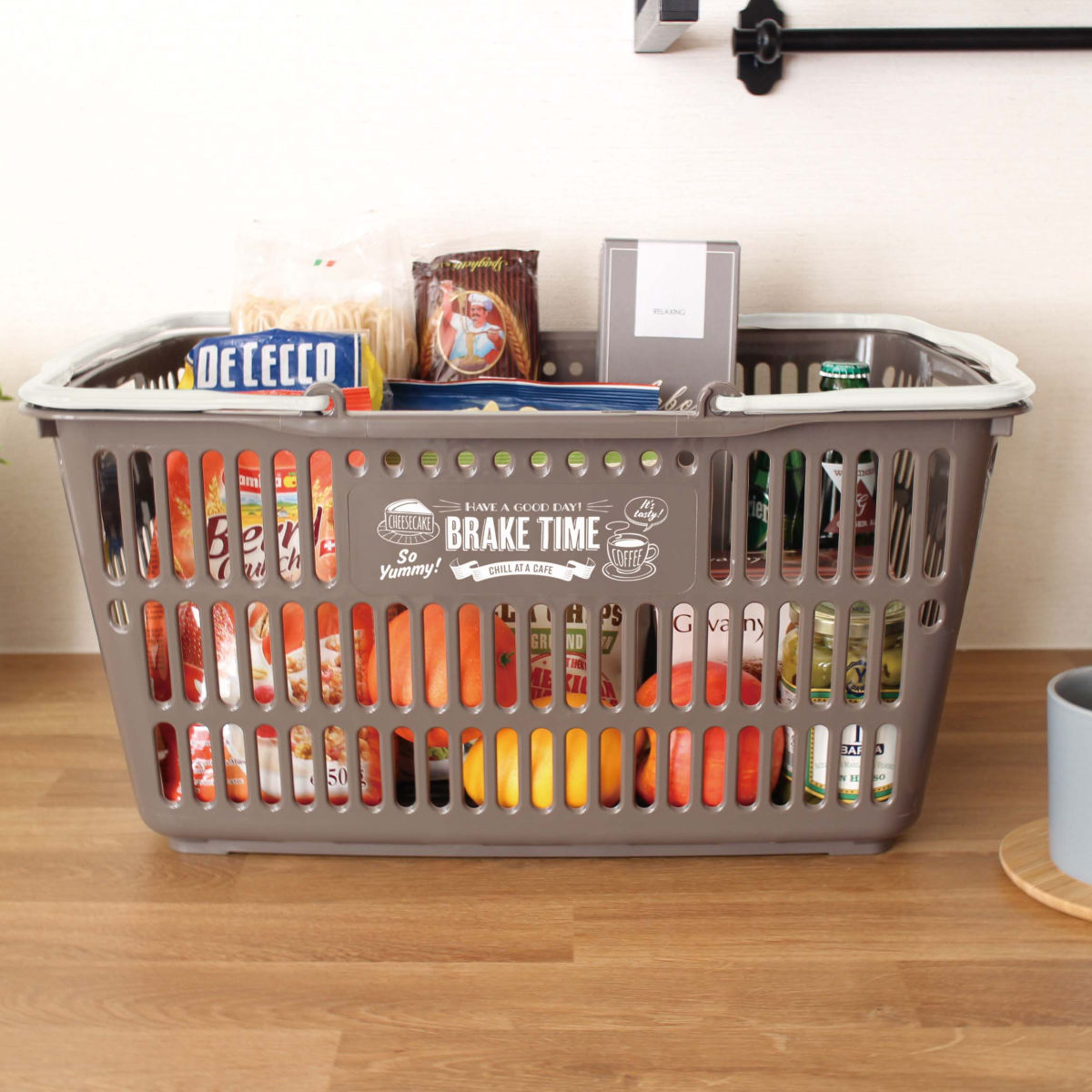 錦化成 バスケット 収納 エコバスケット 10 買い物かご レジかご 同色5