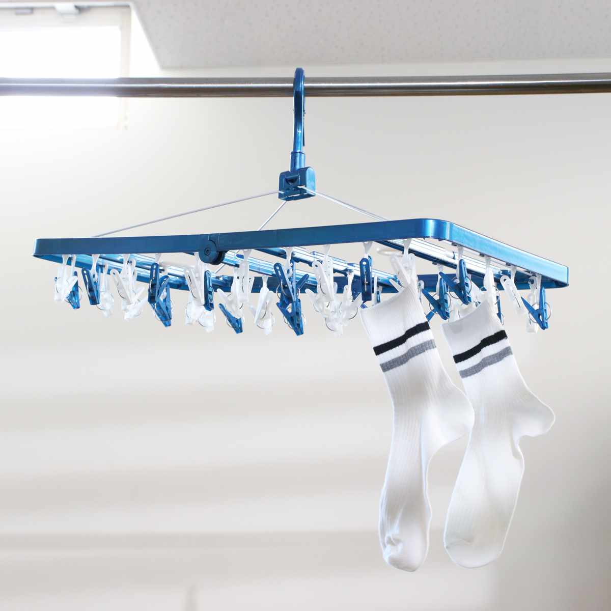 角ハンガー LST サイドフック付き角ハンガー 42ピンチ （ 洗濯 ハンガー フック ピンチ 洗濯ばさみ 大容量 ）