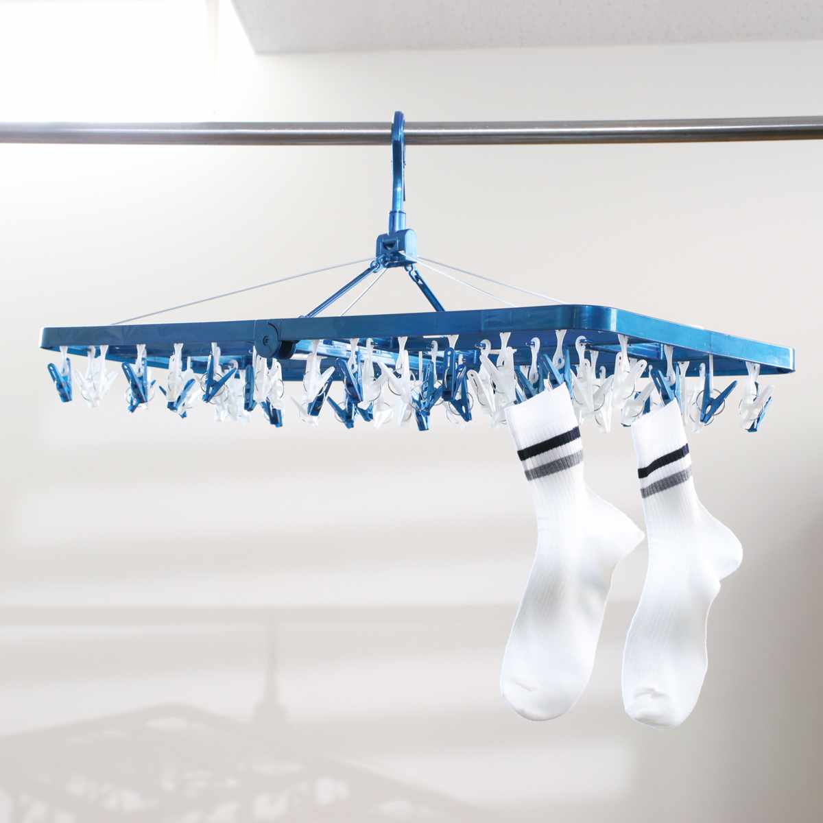 角ハンガー LST サイドフック付き角ハンガー 60ピンチ （ 洗濯 ハンガー フック ピンチ 洗濯ばさみ 大容量 ）
