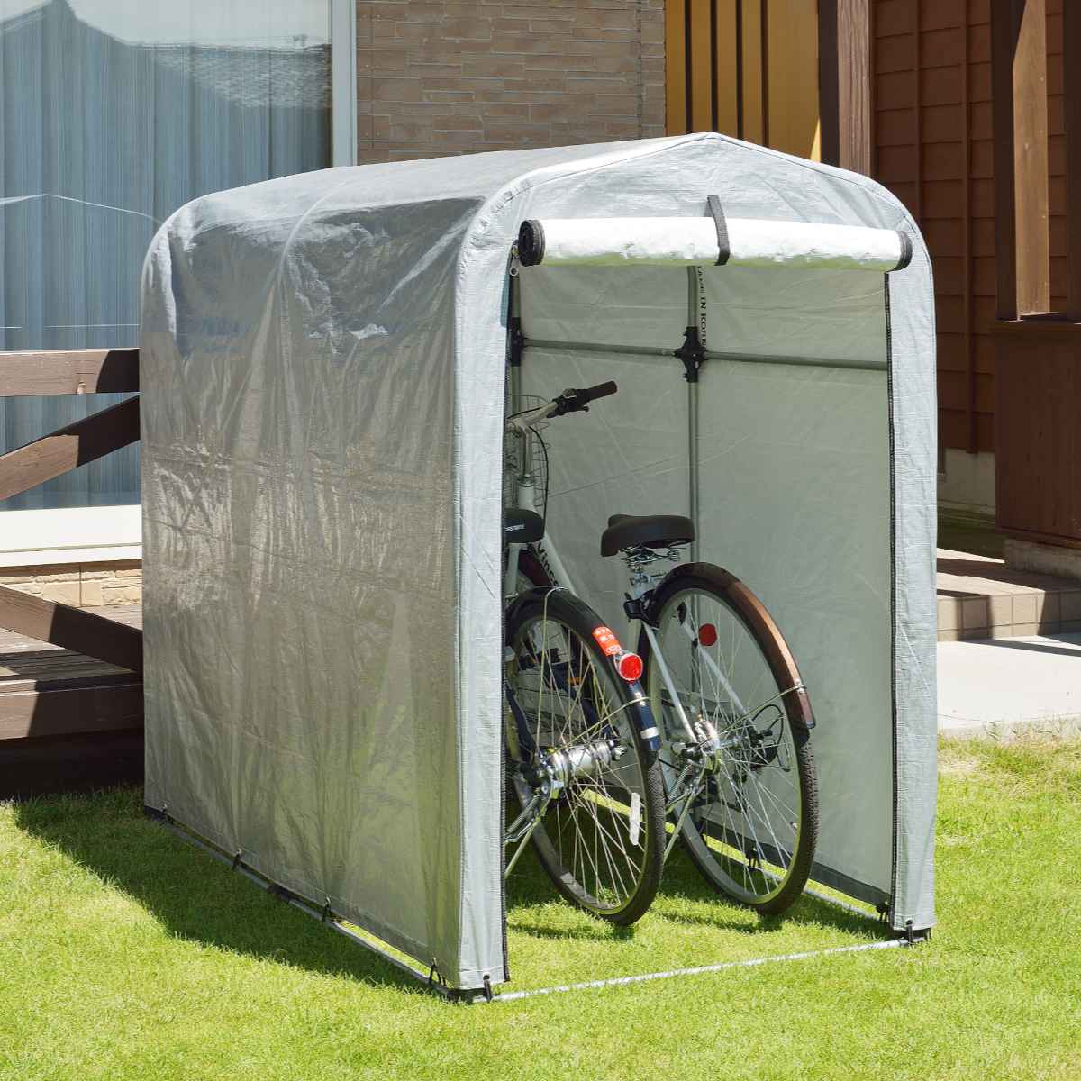 SANKA 自転車置き場 サイクルハウス 2台用 簡易万能ガレージ 小