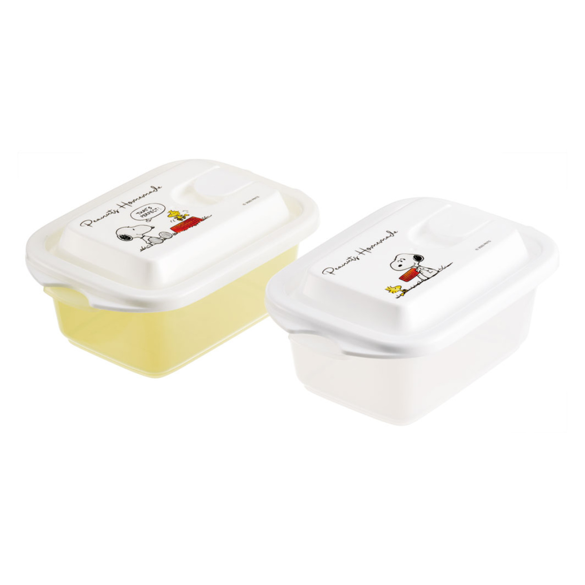 保存容器 300ml エアー弁ふわっと保存容器 M スヌーピー 2個入 （ SNOOPY プラスチック 電子レンジ対応 フードコンテナ プラスチック容器 作り置き エアー弁 お弁当箱 弁当箱 保存 容器 食品保存 キャラクター ）