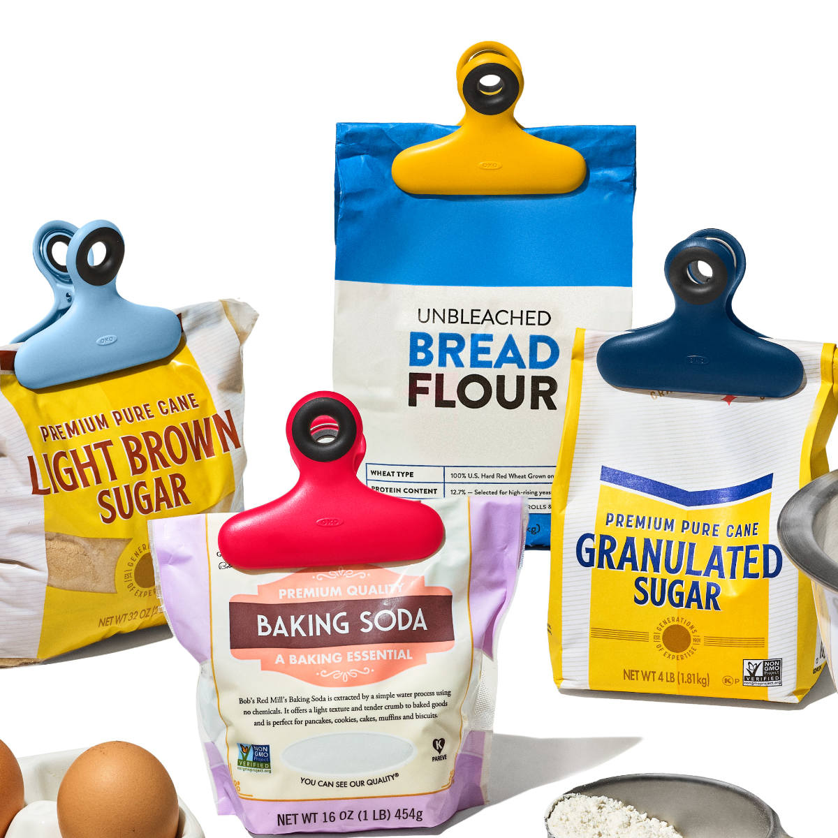 OXO キッチンクリップ グッドグリップス ワイドマグネットクリップセット （ オクソー マグネット クリップ 磁石 袋留め マグネット付きクリップ ）