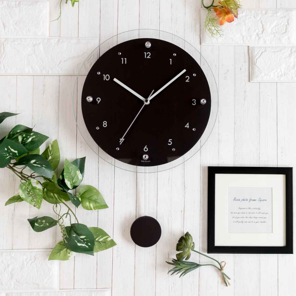 ノア精密 掛け時計 電波振子掛時計 アンティールII MAG 夜間秒針停止