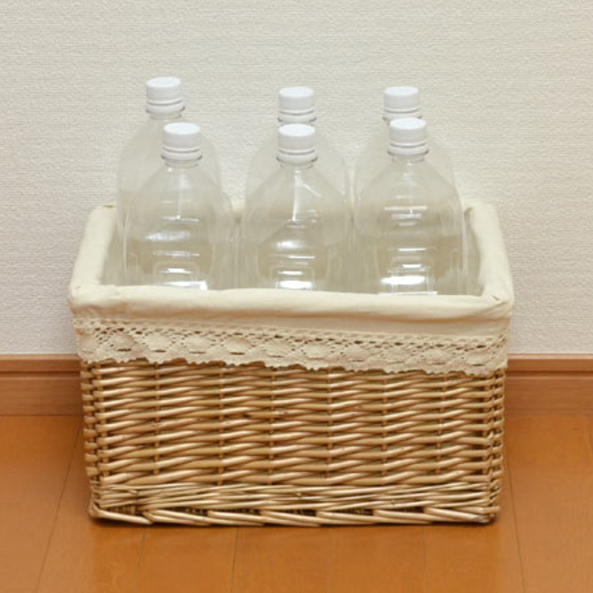ちどり産業 かご カラーボックス 収納バスケット レース生地 インナー