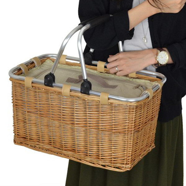 ちどり産業 ピクニックバスケット 保冷かごバッグ 煮柳バスケット ふた