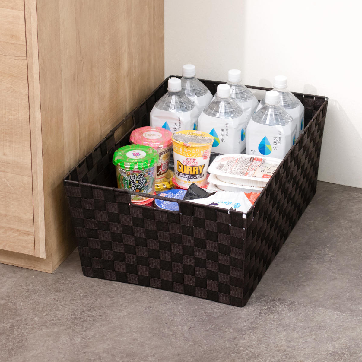 ちどり産業 収納ボックス テープバスケット ワイド 深型 約 幅60×奥行