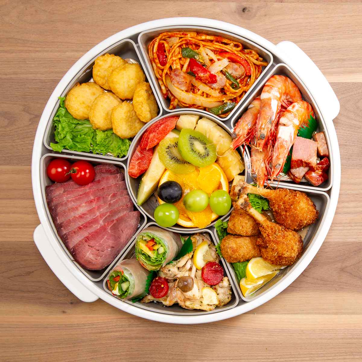 オードブル皿 39cm 仕切り皿 プラスチック （ オードブル容器 盛皿