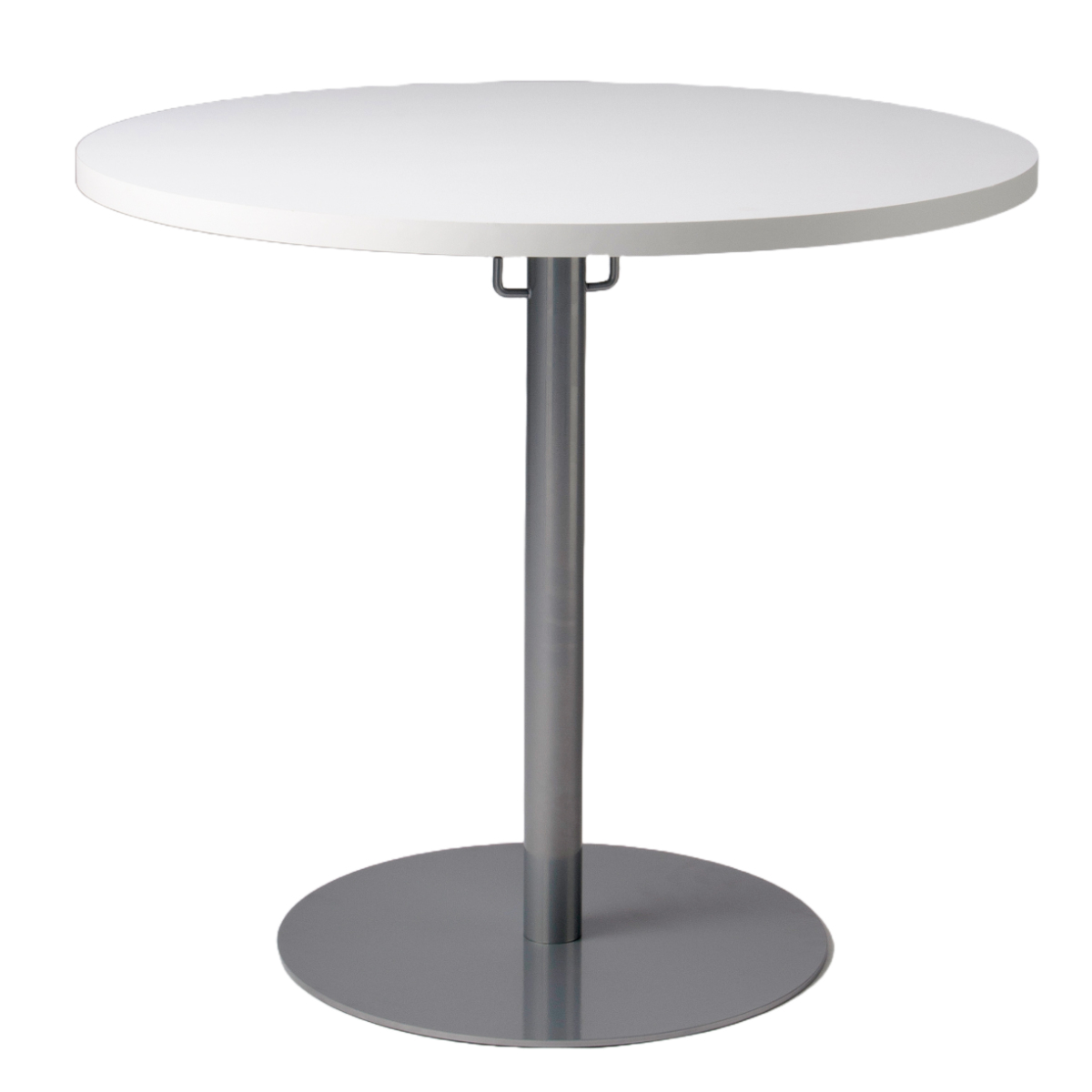リフレッシュテーブル 直径75cm カフェラウンジテーブル （ 法人限定 オフィス家具 丸 テーブル 木目調 ホワイト 白 スチール バッグハンガー付き ）｜interior-palette｜03