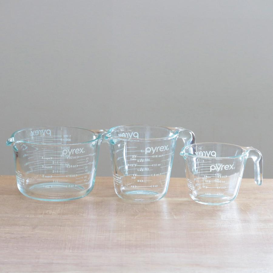 ｐｙｒｅｘ　パイレックス　メジャーカップ　3点セット PYREX（パイレックス） 計量カップ 500ml 耐熱ガラス 取っ手付き