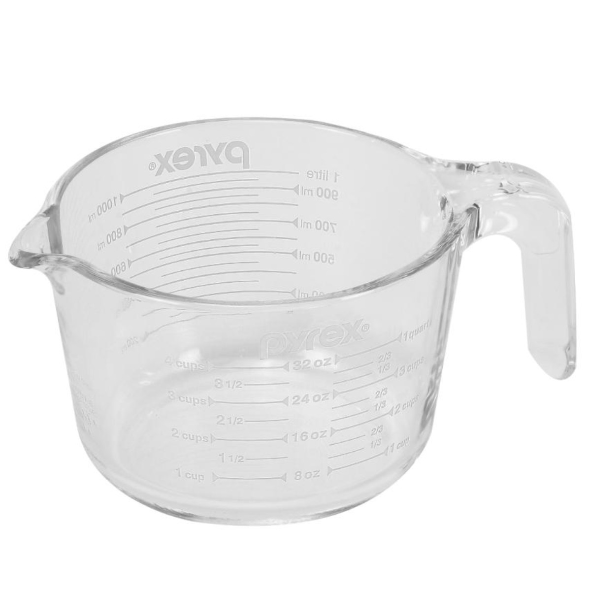 PYREX（パイレックス） 計量カップ 1L 耐熱ガラス 取っ手付き メジャー
