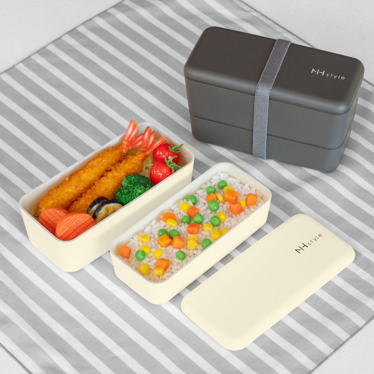 MXMXM ランチボックス 2個セット 正和 弁当箱 2段 990ml NH styleメンズネストランチ （ お弁当箱