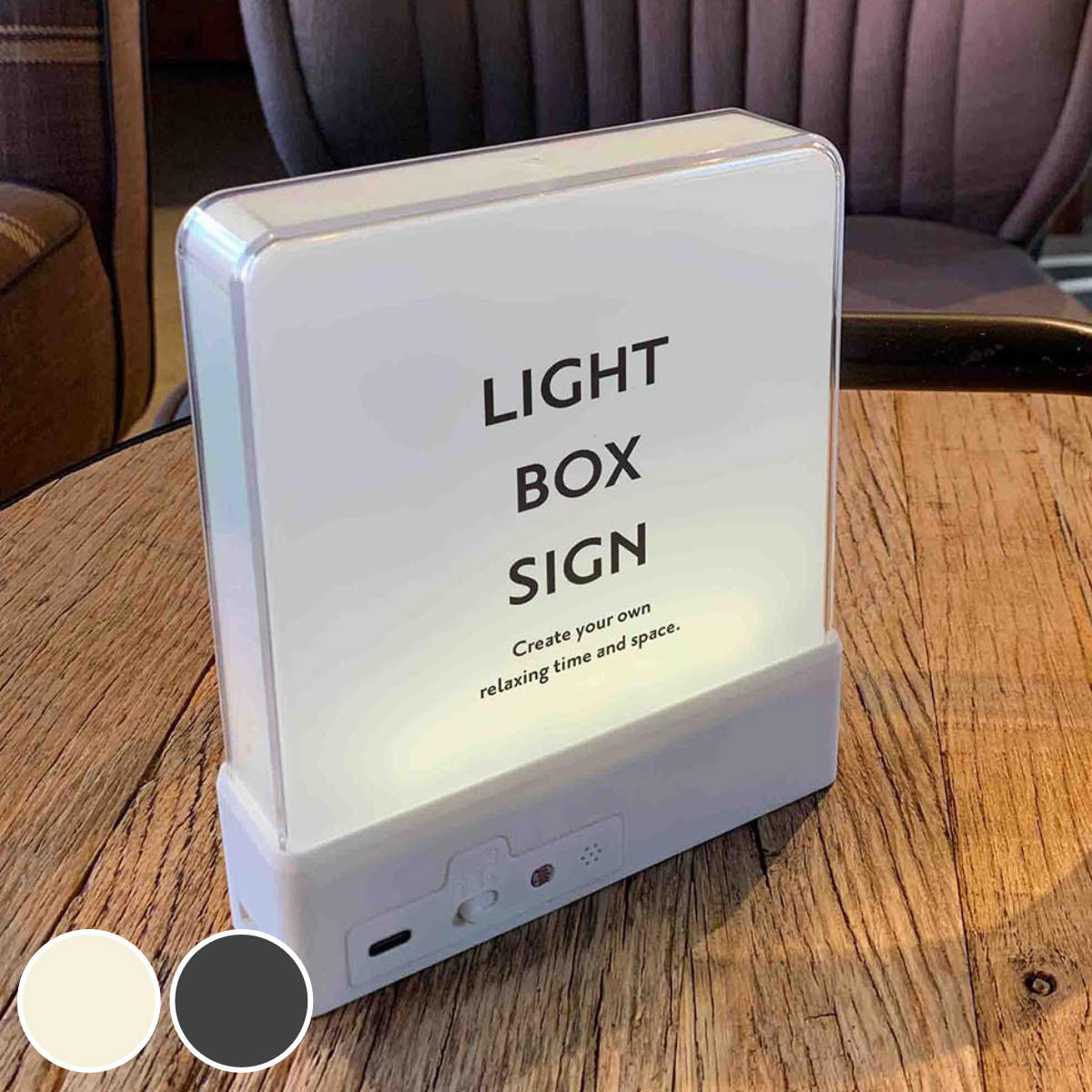 �E�H�[�����C�g �e�[�u�����C�g LIGHT BOX SIGN �{�� �i ���C�g �����v �Ɩ���� �u���^ �Ǌ|�� �Ŕ� �d�r�� �R�[�h�� USB���d �j