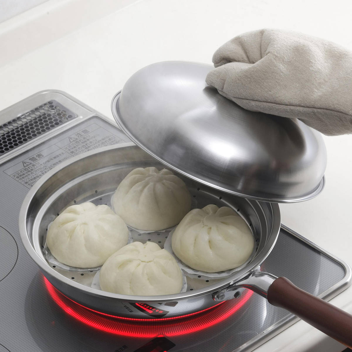 下村企販 卓上鍋 24cm IH対応 ステンレス製 日本製 （ ガス火対応