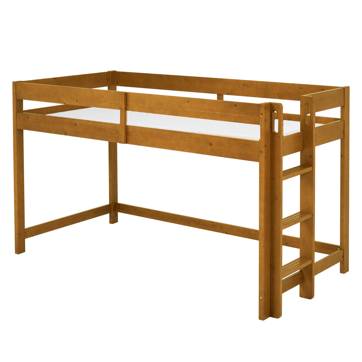 HAGiHARA（萩原） ロフトベッド ロータイプ マットレス付き 高さ120cm