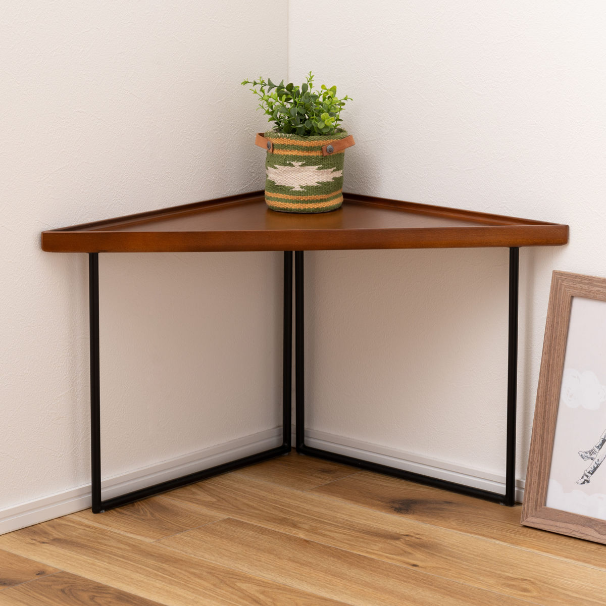 東谷 ミニテーブル コーナー Lサイズ 幅50cm （ 三角 トライアングル