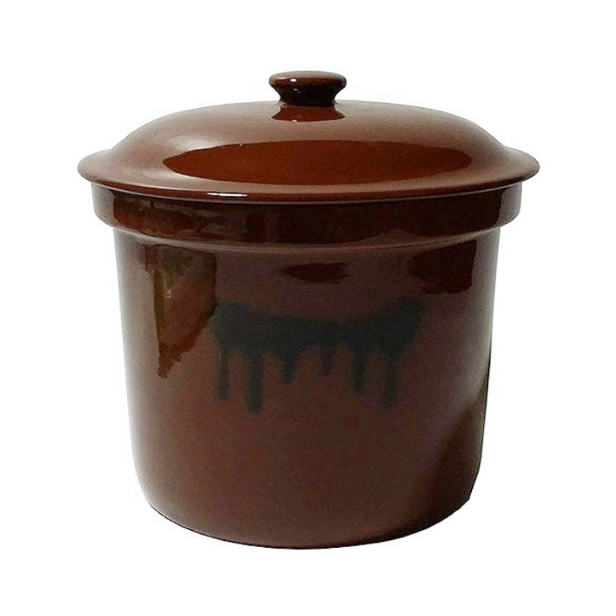 漬物容器 切立かめ 5号 9L 蓋付き 陶器 （ 漬物樽 つけもの容器 漬け物