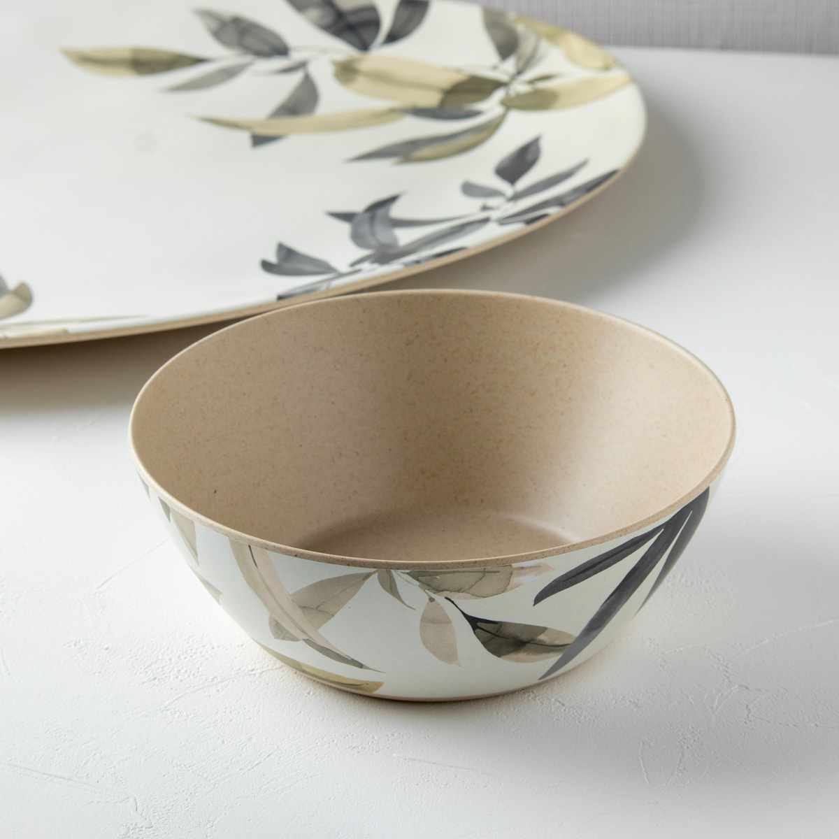 �{�E�� 18cm BALI LEAVES �o���u�[�t�@�C�o�[ �i �H��@�Ή� �T���_�{�E�� �� ���� �H�� �A�{�[�h ABODE �j