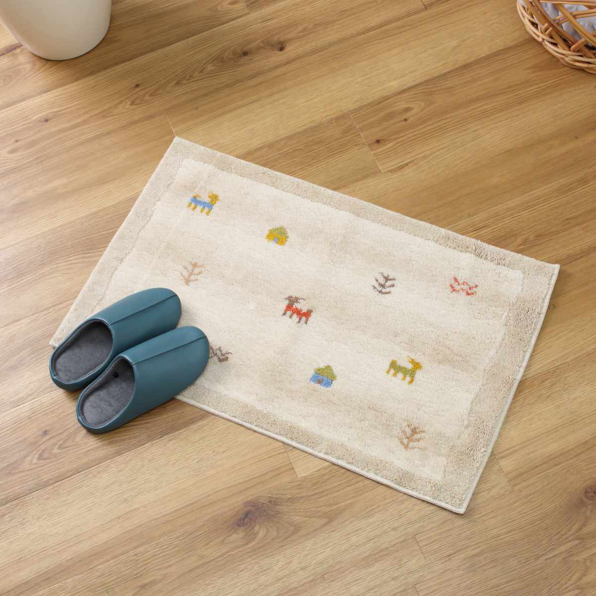 オカ 玄関マット 洗える コーナー吸着 50×80 cm 室内 （ 滑り止め ズレ