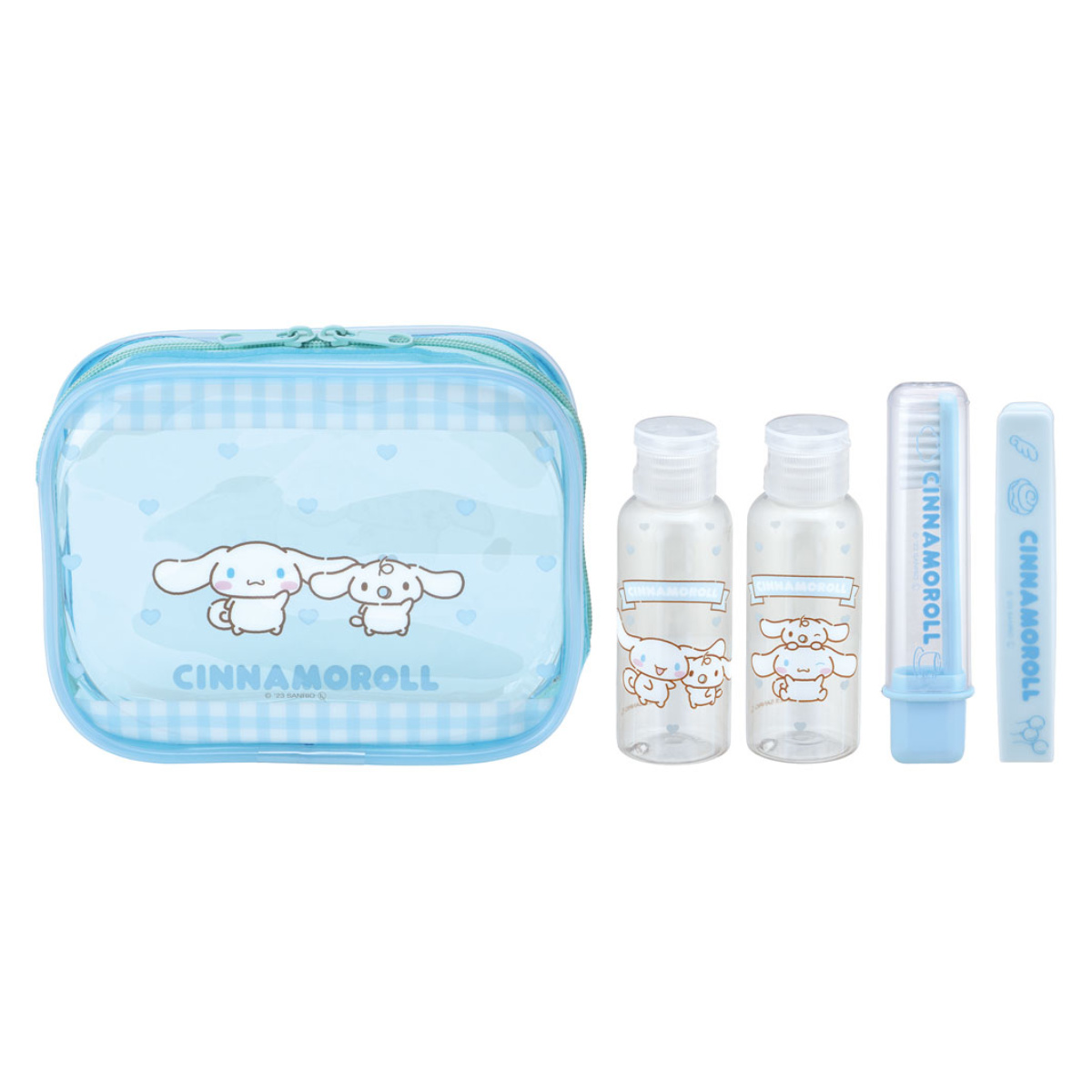 トラベルセット CNお友だち （ シナモン 歯ブラシ 化粧水 乳液 ボトル ブラシ 携帯用 ポーチ 携帯用トラベルセット ）