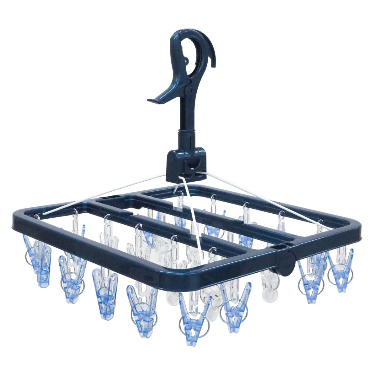 洗濯ハンガー 角ハンガー ポリカ 24ピンチ （ 洗濯 ハンガー フック ピンチ 洗濯ばさみ カモイフック ）