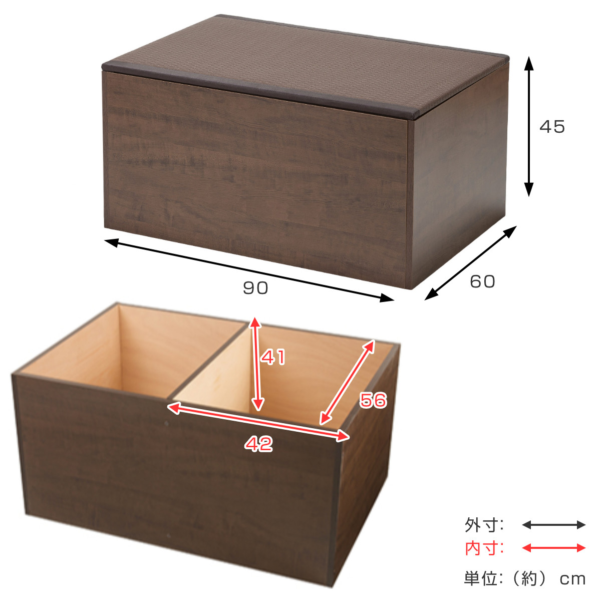 樹脂畳ユニット ハイタイプ 幅90×奥行60×...の詳細画像2