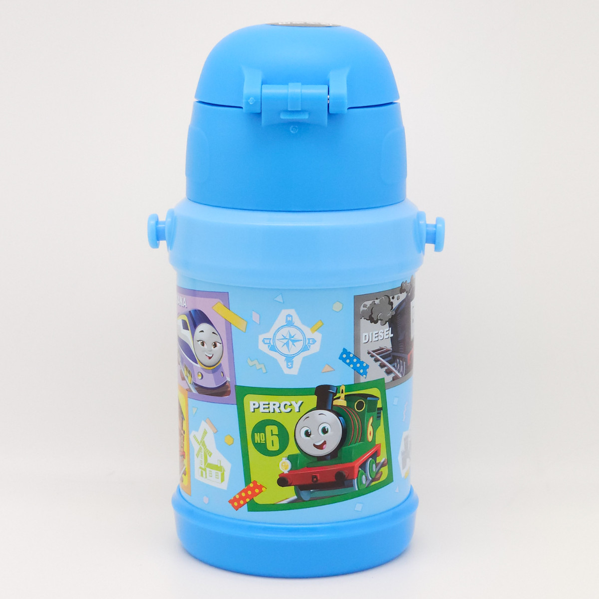 OSK（オーエスケー） 水筒 450ml ストロー付ステンレスボトル