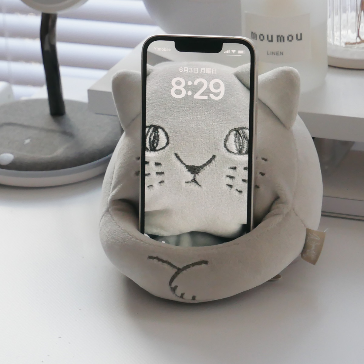 スマホスタンド にゃふにゃふ 携帯スタンド （ スマホクッション