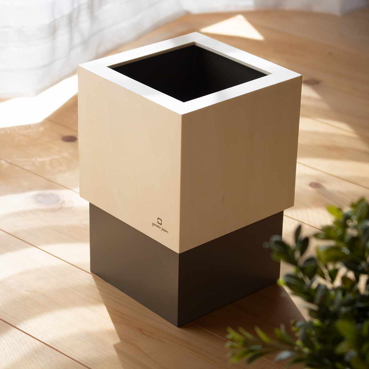 ヤマト工芸 ゴミ箱 木製 4L W CUBE （ ダストボックス ごみ箱 4