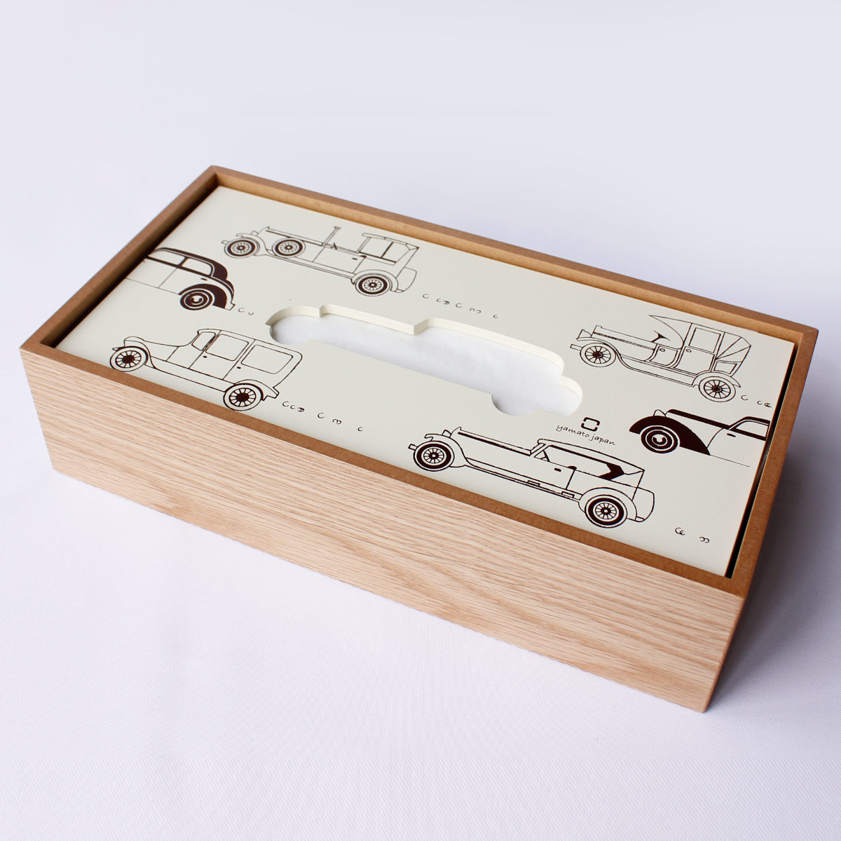 ティッシュ ケース 木製 ヤマト工芸 yamato hako クラシックカー （ ティッシュケース ティッシュボックス ）