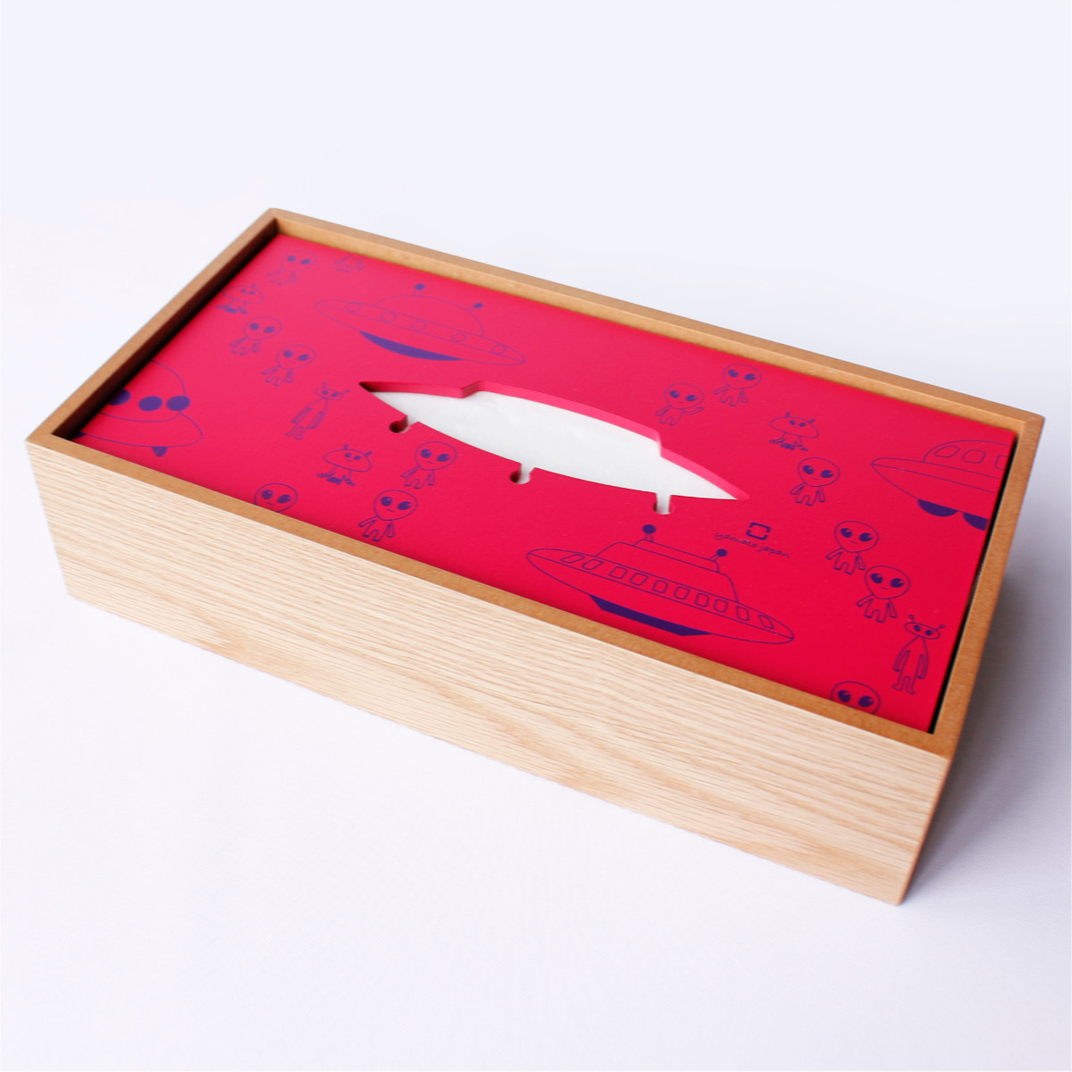 ティッシュ ケース 木製 ヤマト工芸 yamato hako 宇宙人 （ ティッシュケース ティッシュボックス ）
