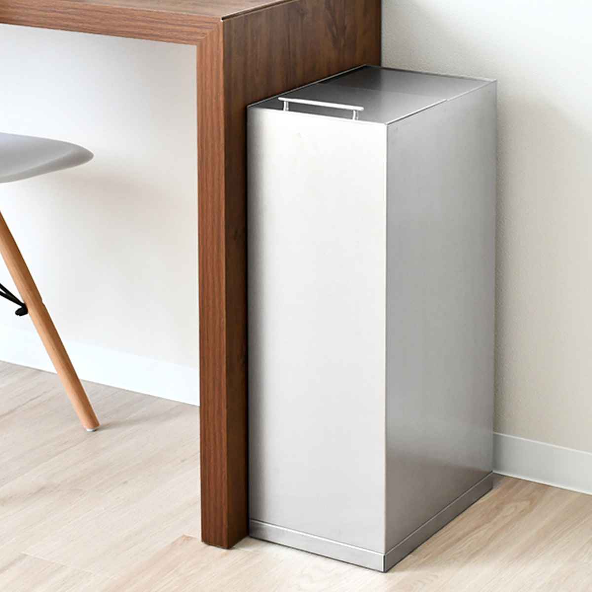 ゴミ箱 30L スライド ステンレス （ ごみ箱 30リットル スリム 幅20.5cm 角型 ふた付き シンプル スタイリッシュ キッチン リビング オフィス ）