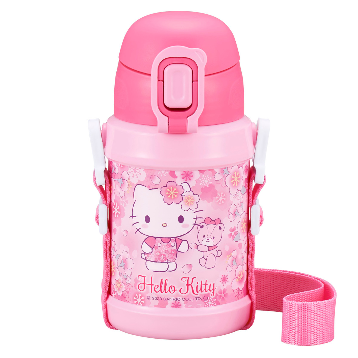 OSK（オーエスケー） 水筒 450ml ストロー付ステンレスボトル ハロー